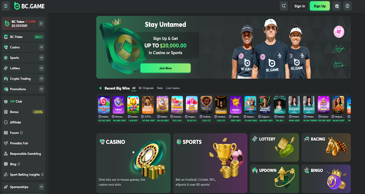 BC.Game – Crypto-focused platform with cutting-edge features