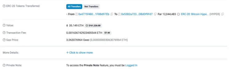 Bitcoin Hyper Transaction