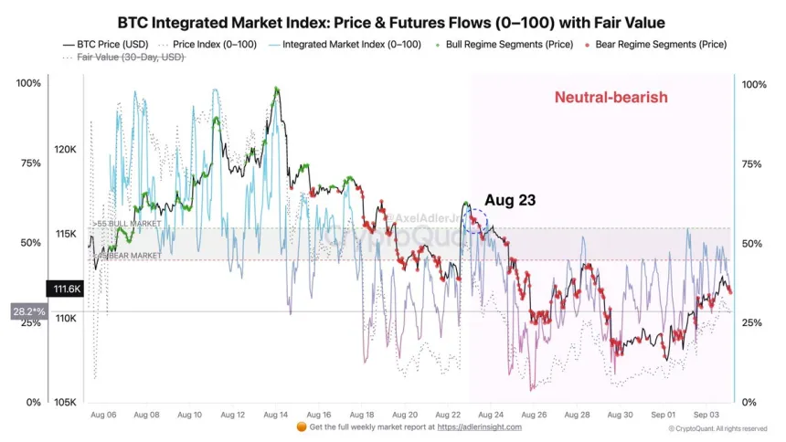 Bitcoin Integrated Market Index | Source: Axel Adler 
