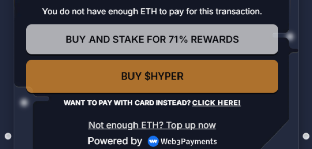 Buy and stake Bitcoin Hyper token.