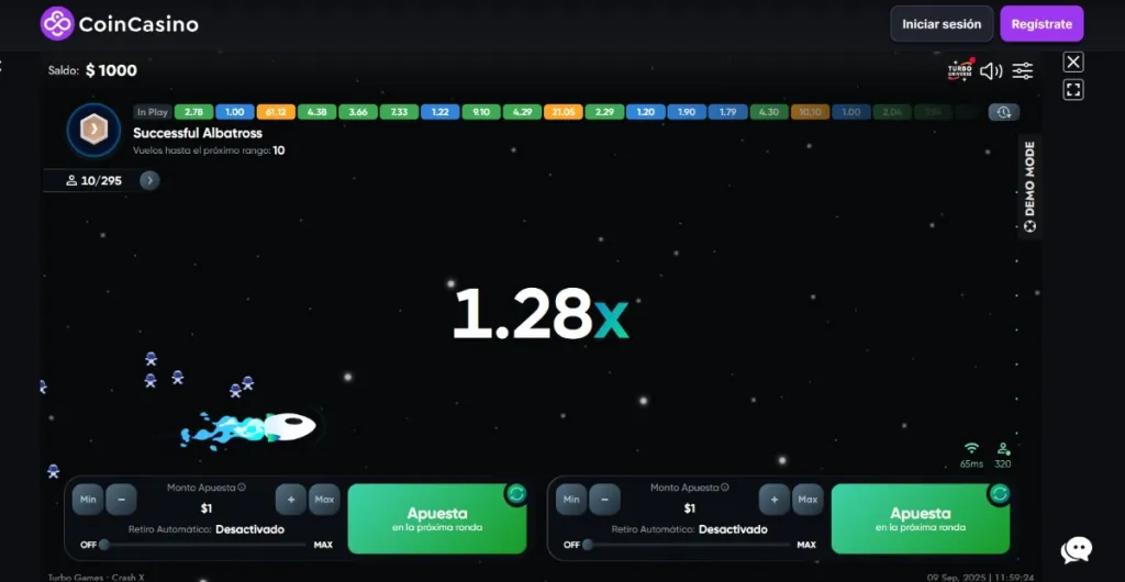 CoinCasino es el mejor casino con juegos Crash del mercado