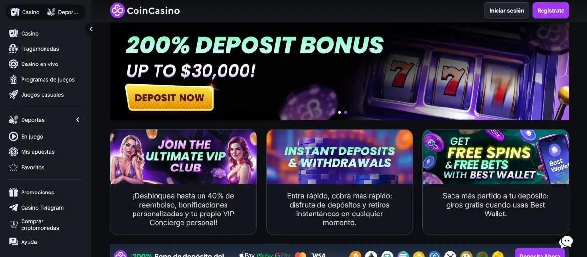 CoinCasino es el casino online con mejores pagos