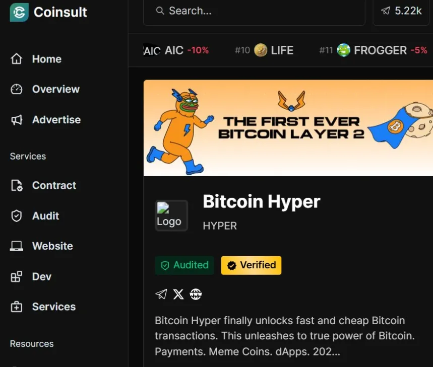 Bitcoin Hyper véréfication