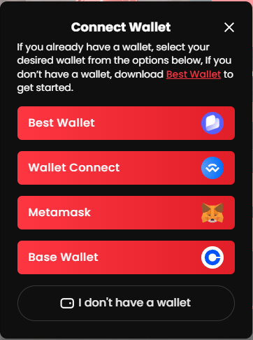 Connect your wallet to the SUBBD presale widget.