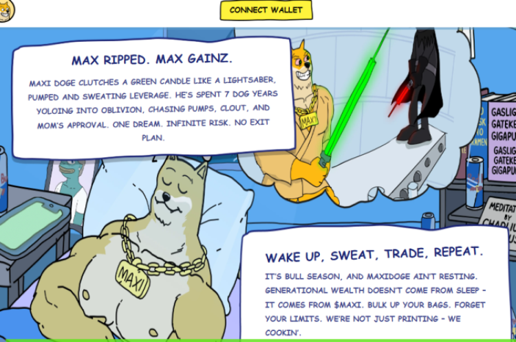 Maxi Doge presale is now live, Wake Up, Sweat. Trade. Repeat