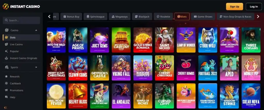 Instant Casino permite probar juegos de Pragmatic Play gratis y con dinero real