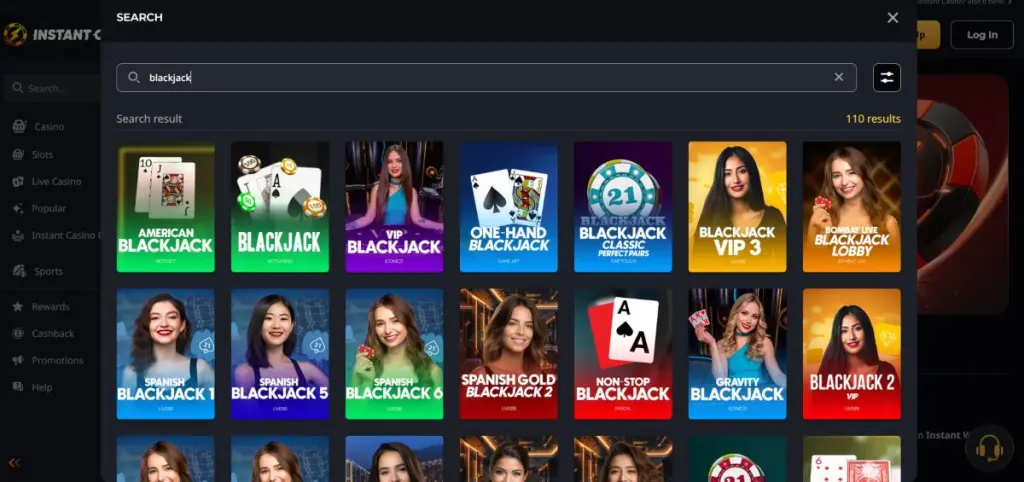 InstantCasino es el casino con Blackjack más recomendado para jugadores españoles