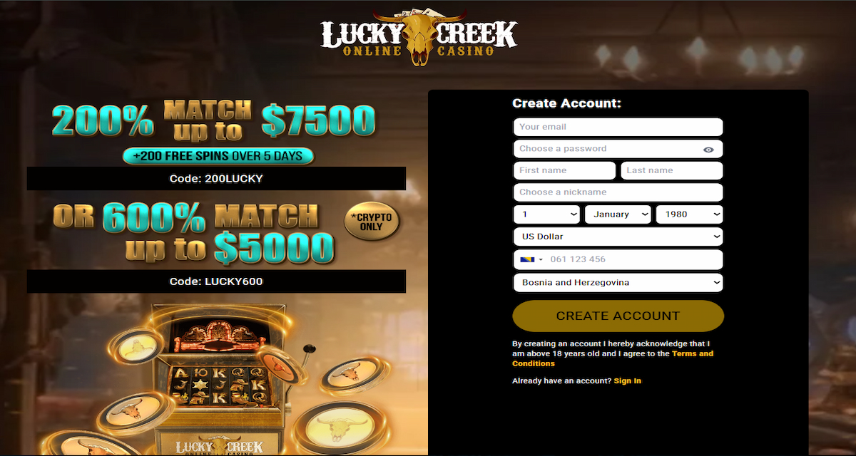 Lucky Creek – Niche-style site with themed games and seasonal bonuses