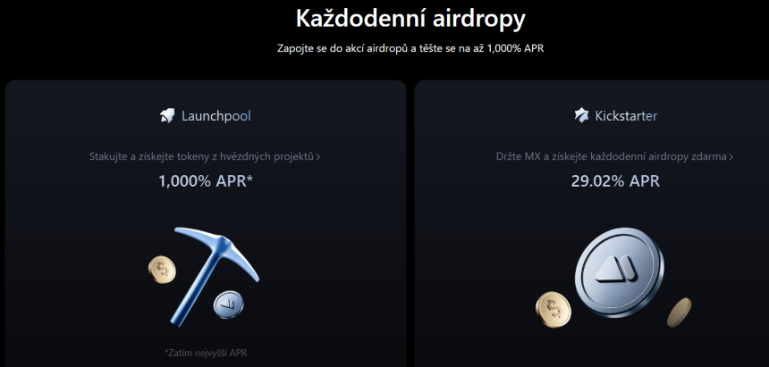 Airdropy na MEXC