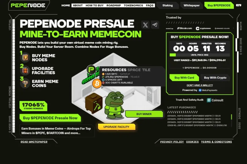 pepenode presale meme coins