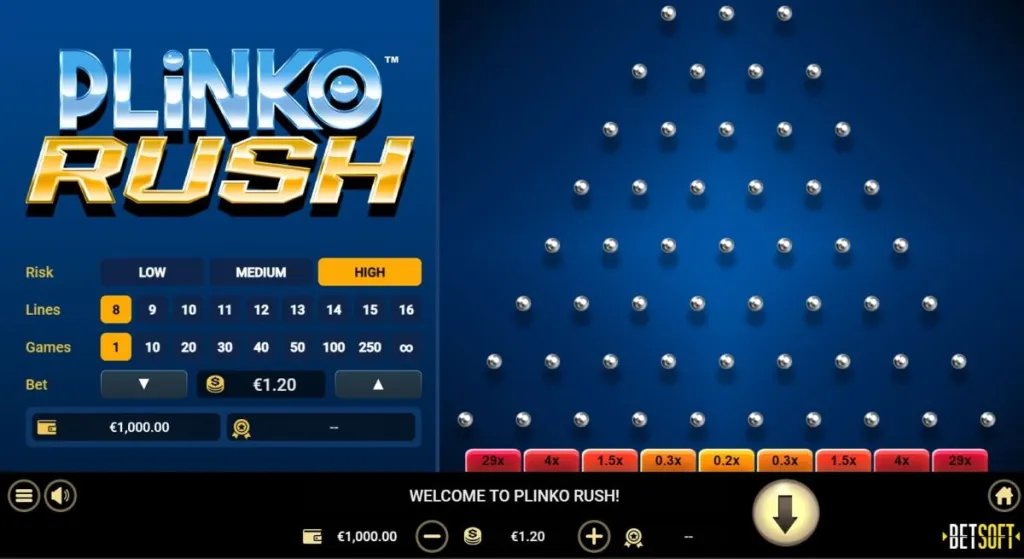 Instant Casino permite jugar a Plinko gratis online