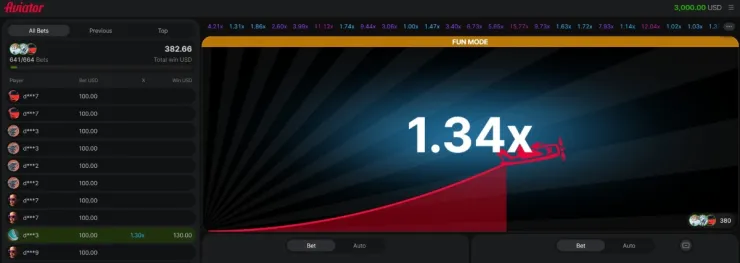 Roby Casino permite jugar a Aviator gratis y con dinero real