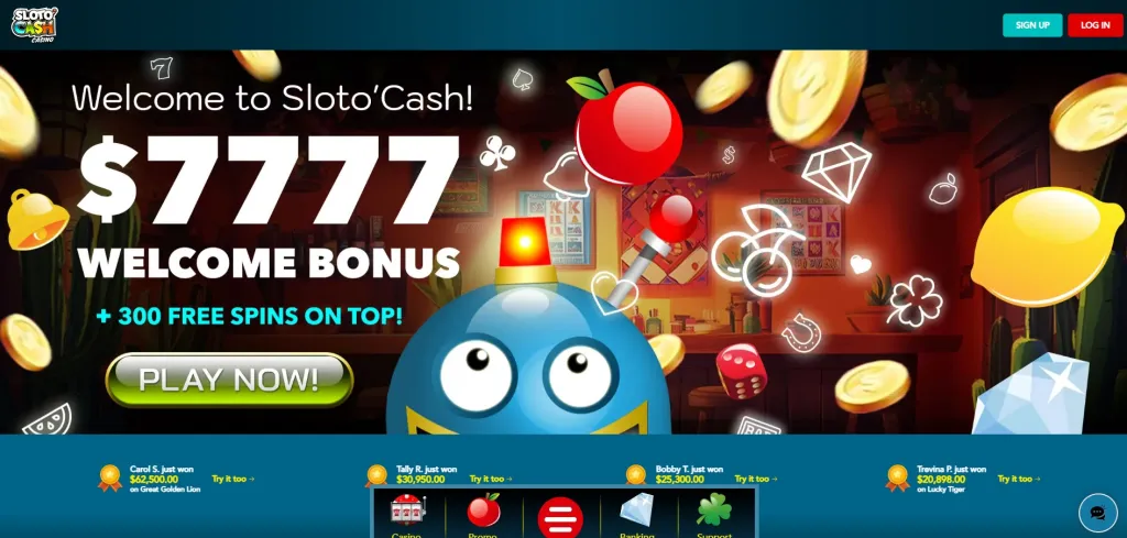 5. Sloto Cash — Slot-Focused Casino With Crypto Support - sites like BetUS