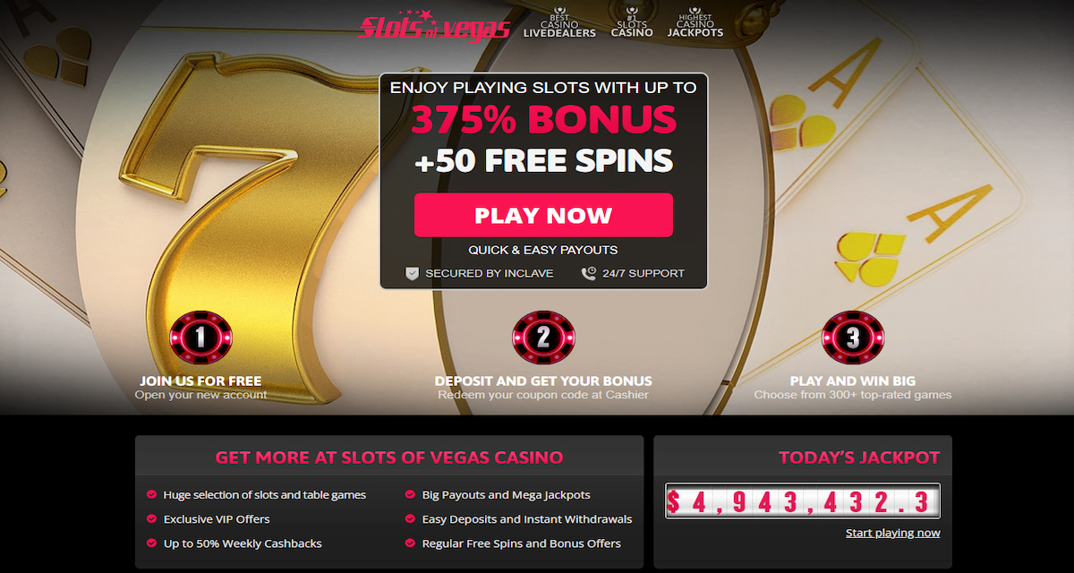 Slots of Vegas – Classic Vegas-inspired casino with strong promotions