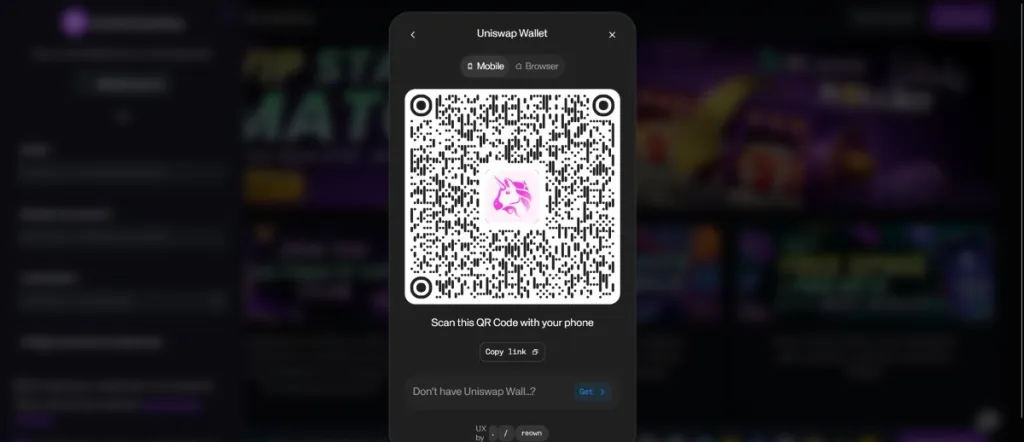 CoinCasino permite registrarse con Uniswap