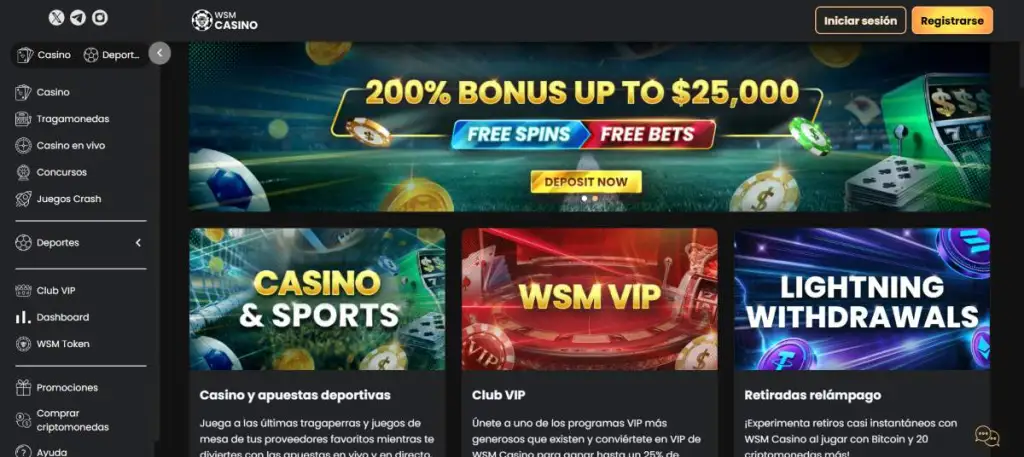 WSM Casino ha llegado para contentar a los amantes de las criptos
