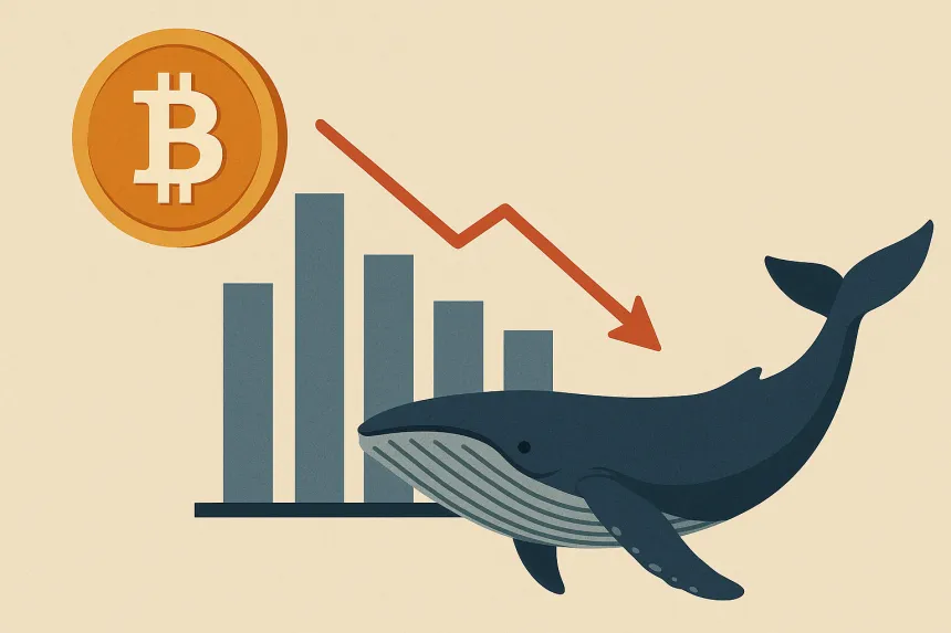 Zasoby BTC wielorybów spadły