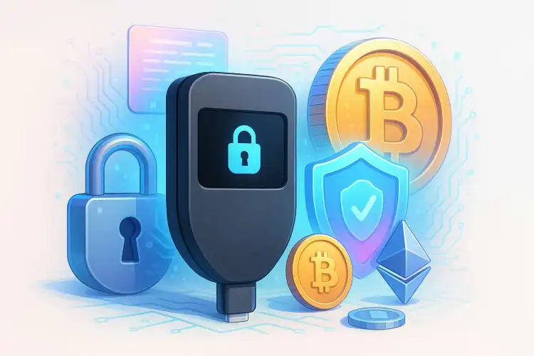 Trezor Safe 7 : le wallet ultime pour sécuriser vos cryptomonnaies — écran, PIN, passphrase, sauvegarde.