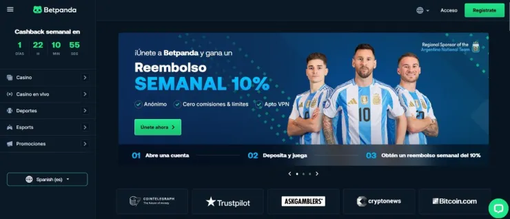 Betpanda es uno de los mejores casinos con BTC