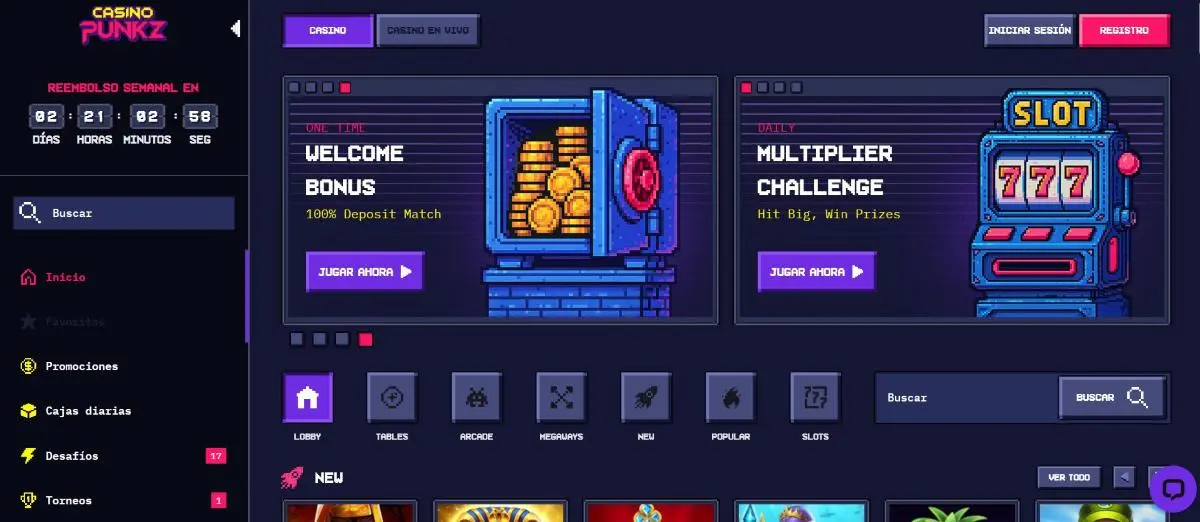 Casino Punkz permite jugar online sin licencia en España