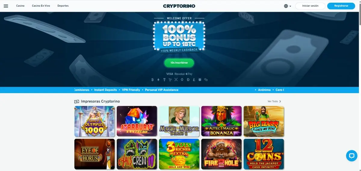 Cryptorino es una de las mejores plataformas para jugar con criptomonedas