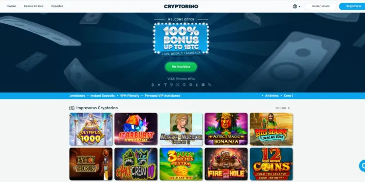 Cryptorino es una de las mejores plataformas para jugar con criptomonedas