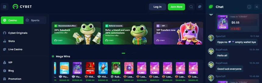 Cybet cassino de criptomoedas