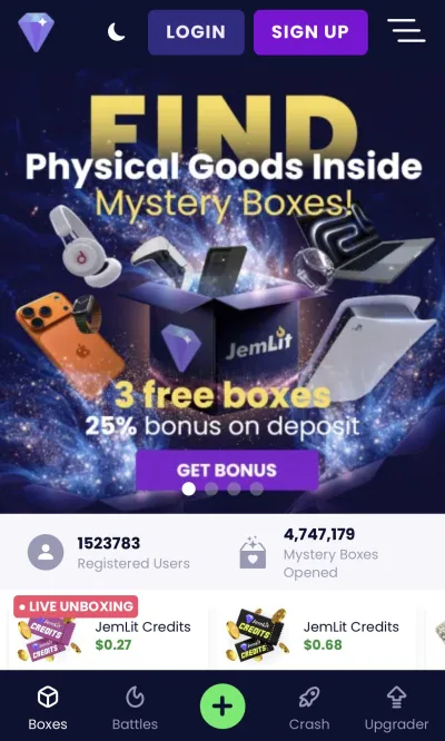 ジェムリットホーム画面｜カジノレビュー紹介