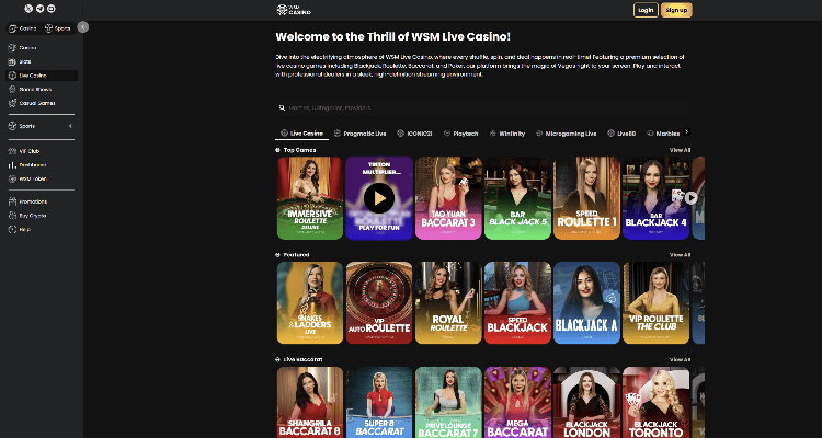 Gyvi kazino žaidimai