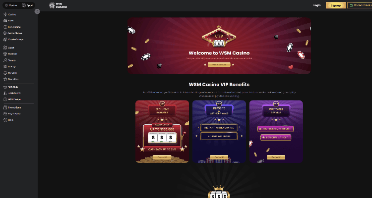 WSM Casino lojalumo programa