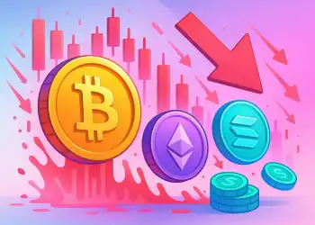 Crypto krach : 1 Md$ liquidés en 24 h sur BTC, ETH, SOL.