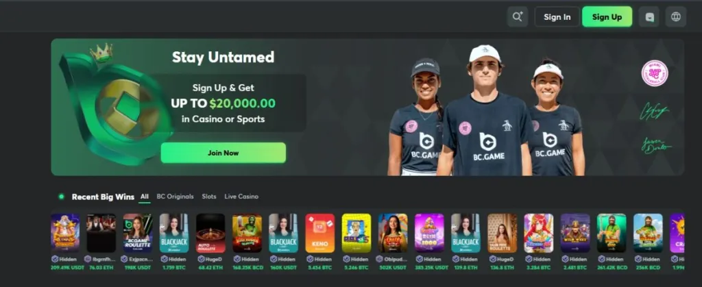 5. BC Game: Crypto-First Casino with Massive Game Library for playing Big Bass Bonanza