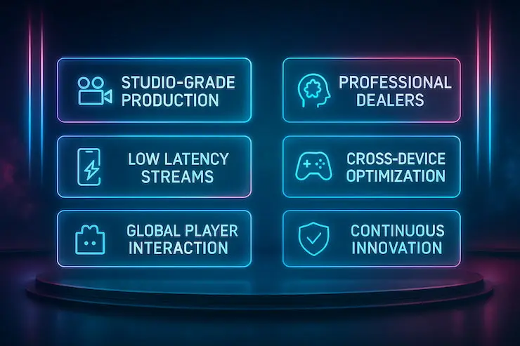 An infographic showing key stats about Evolution Gaming not on GamStop casinos.