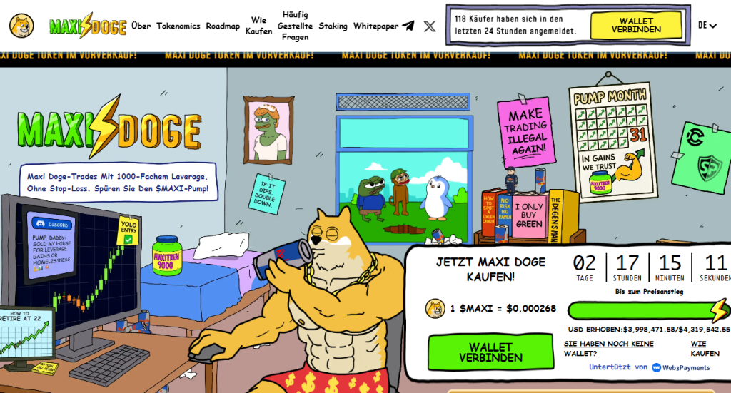 Maxi Doge Baut Aus Degen-Humor Eine Wiedererkennbare Marke