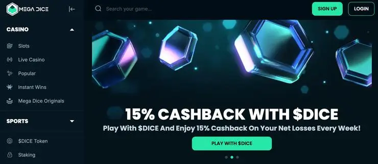 Mega Dice plinko online kasíno