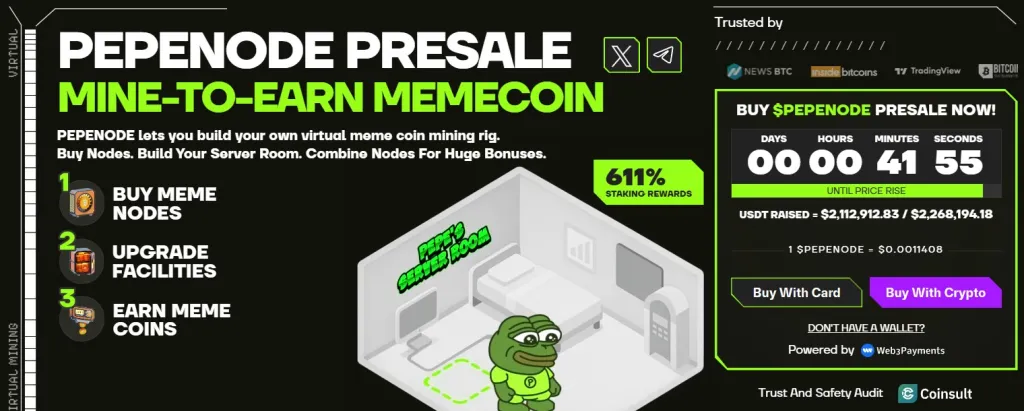 PepeNode strona główna przedsprzedaży