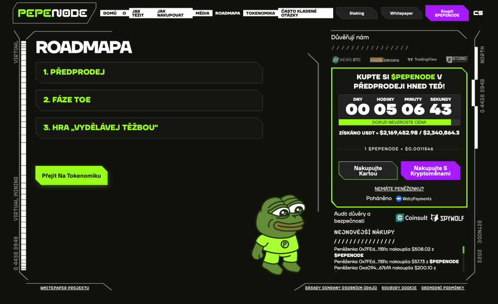 Projekt Pepenode - Coinbase listing