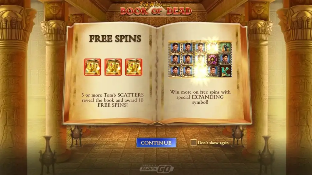 Scatter-Triggered Free Spins on Book Of Dead Slot Game