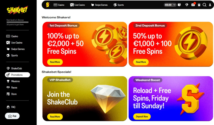 Shakebet - Wedden op 45+ sporten bij deze bookmaker zonder Cruks