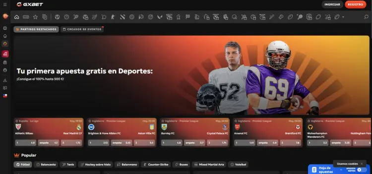 Gxbet es una de las mejores casas de apuestas sin registro