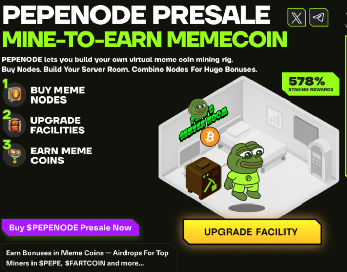 PEPENODE mine to earn feature explained including potential benefits.