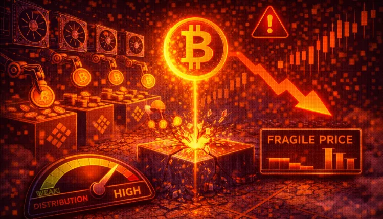 Bitcoin Miner Distribution Re-Emerges: BTC Enters A Fragile Price Phase