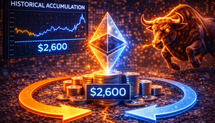 Ethereum Trades At A Historical Accumulation Level: Can Bulls Hold $2,600