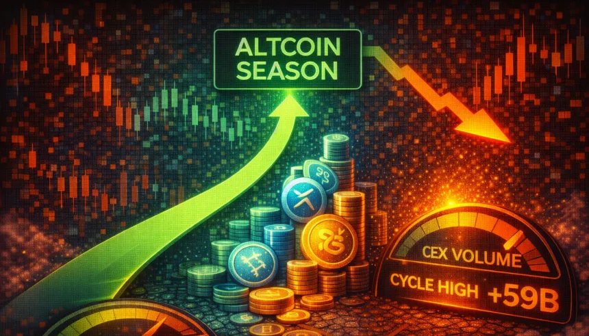 Altcoin Season Setup Advances: CEX Volume Hits Cycle Highs Despite Price Weakness
