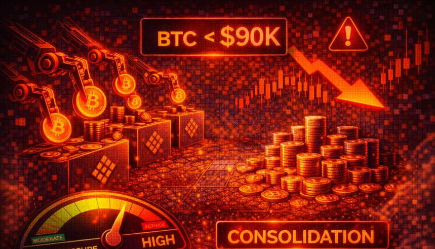 Bitcoin Data Shows Aggressive Sellers In Control As BTC Consolidates Below $90K