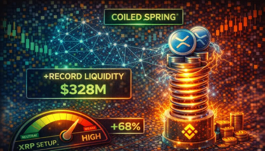 XRP Shows “Coiled Spring” Setup As Network Liquidity Hits Record Levels