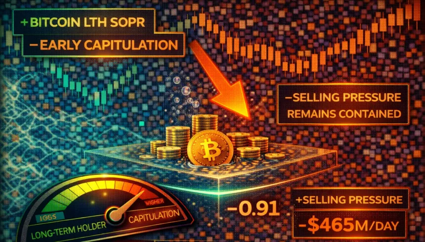 Bitcoin LTH SOPR Signals Early Capitulation, But Selling Pressure Remains Contained