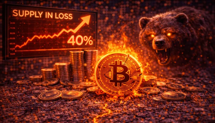 Bitcoin Bear Market Signal Emerges: Supply in Loss Rises Above 40%