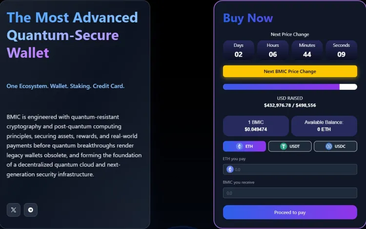 $BMIC's presale numbers.