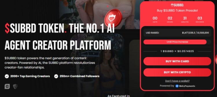 $SUBBD's presale numbers.